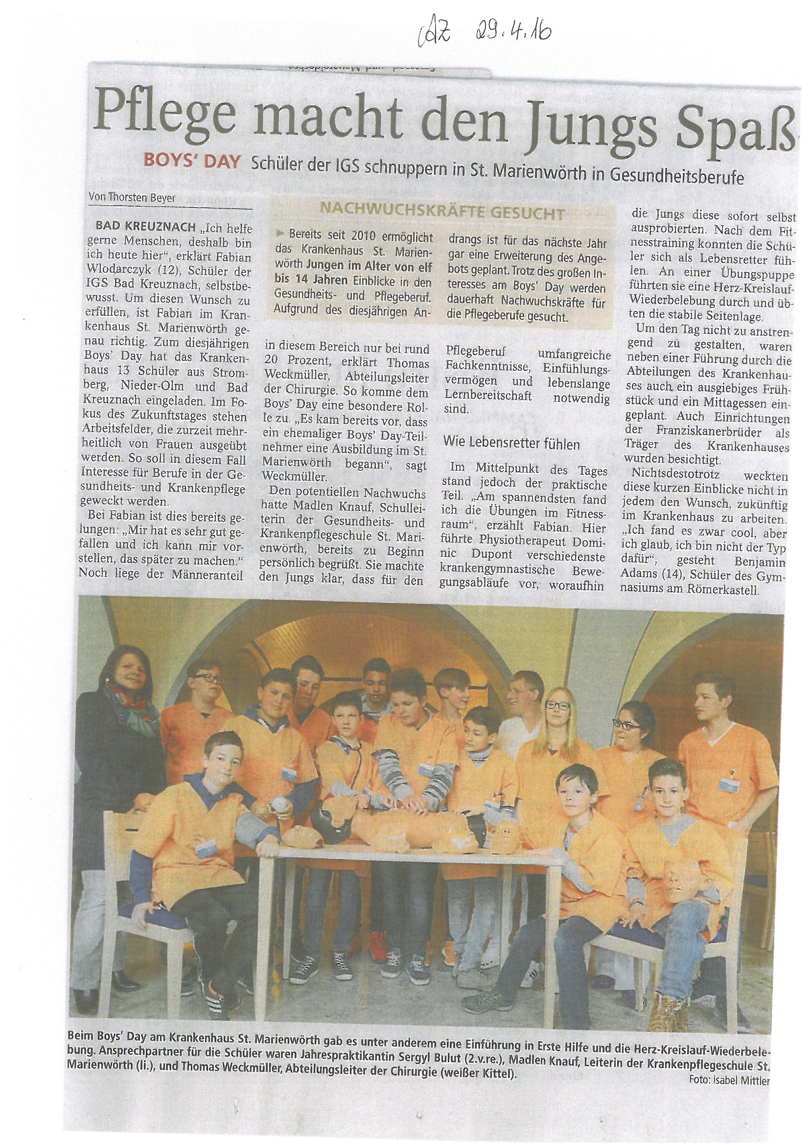 Allg. Zeitung 29.04.2016