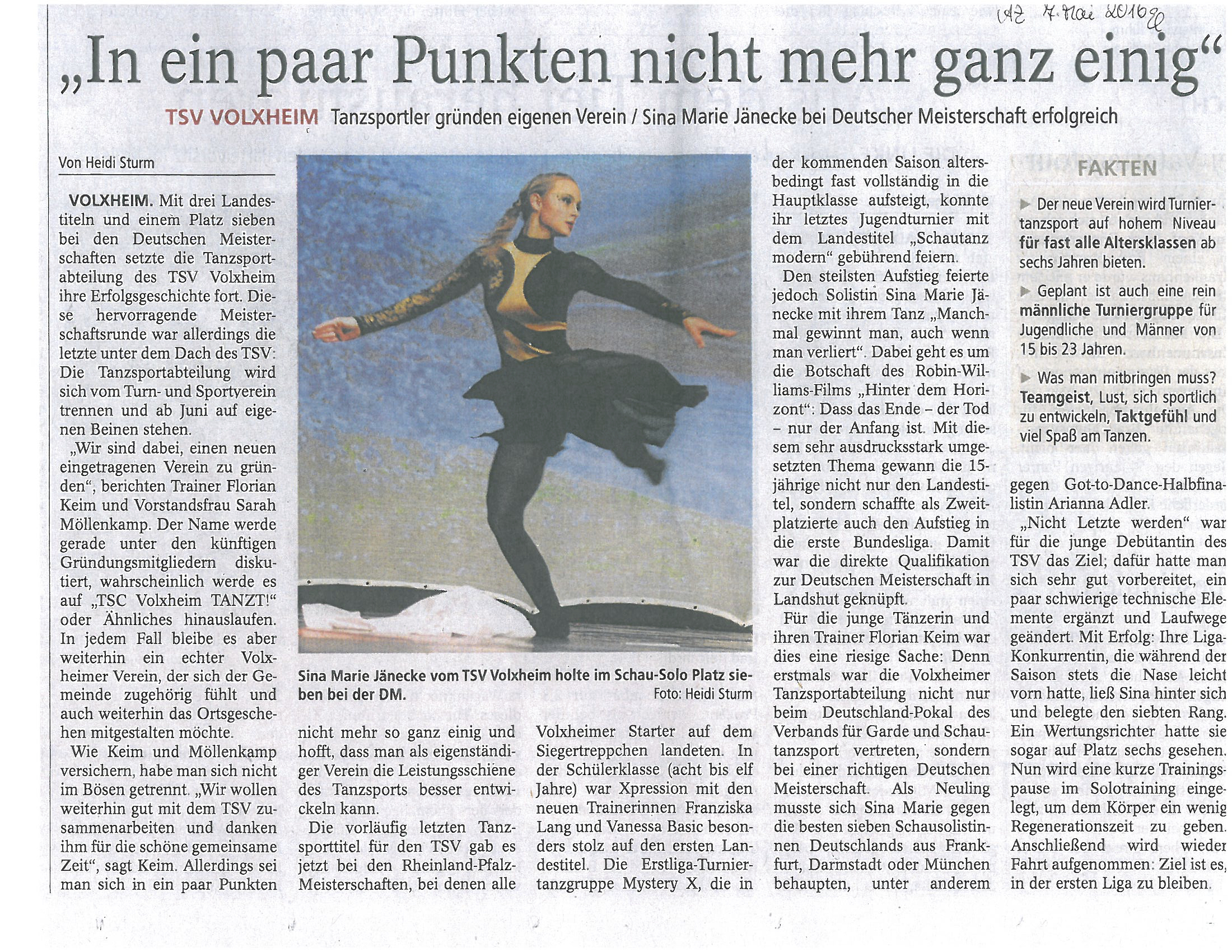 Allgemeine Zeitung 07.05.2016