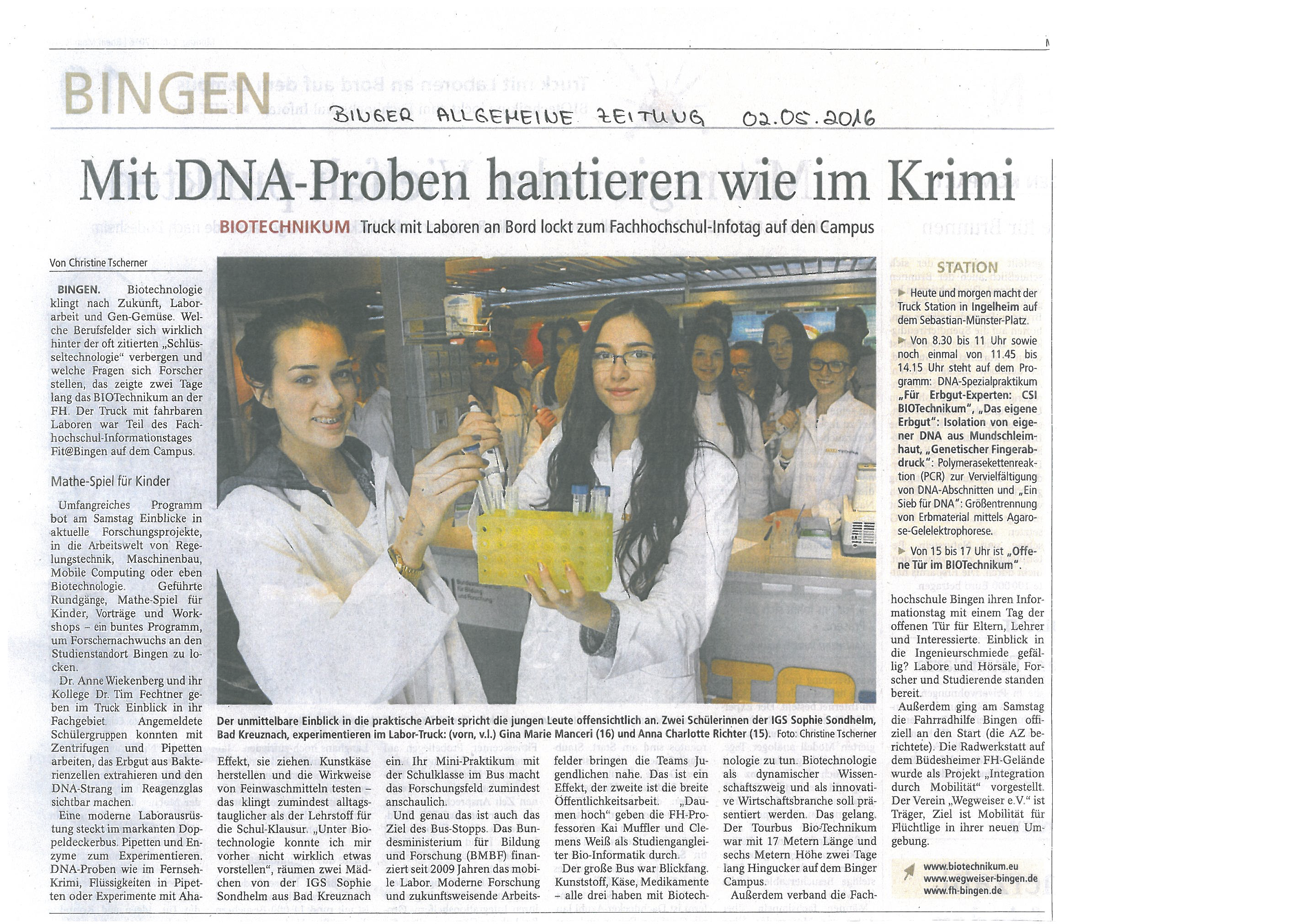 Binger Allgemeine Zeitung 02.05.2016